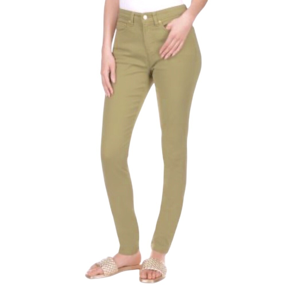 Michael Kors Selma Skinny Ankle Olive Jeans Size 16 High‎ Rise NWT